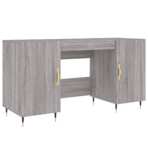 vidaXL Bureau sonoma gris 140x50x75 cm bois d'ing&eacute;nierie