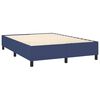 vidaXL Sommier &agrave; lattes de lit matelas et LED Bleu 140x200 cm Tissu