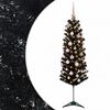 vidaXL Sapin de No&euml;l artificiel &eacute;troit avec boules 150 cm 150 LED