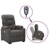vidaXL Fauteuil de massage inclinable Gris fonc&eacute; Tissu