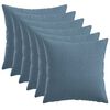 vidaXL Coussin avec oreiller HEERLEN 6 pc Bleu denim Tissu