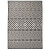 vidaXL Tapis &agrave; tissage plat d'ext&eacute;rieur 200x280 cm Rayures noires