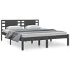 vidaXL Cadre de lit sans matelas gris 160x200 cm bois de pin massif