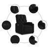 vidaXL Fauteuil inclinable &eacute;lectrique Noir Similicuir