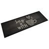 vidaXL Tapis de cuisine lavable imprim&eacute; tasse noir 60x180 cm velours