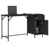 vidaXL Bureau d'ordinateur noir 131x48x75 cm bois d&rsquo;ing&eacute;nierie