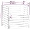 vidaXL Composteur Blanc 80x80x78 cm Bois massif de pin