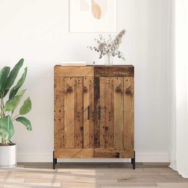 vidaXL Buffet Bois Ancien 69,5 x 34 x 90 cm Bois d'ing&eacute;nierie et fer
