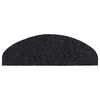 vidaXL Tapis d'escalier autocollants 20 pi&egrave;ces 65 x 21 x 4 cm Noir Demi-rond Grand