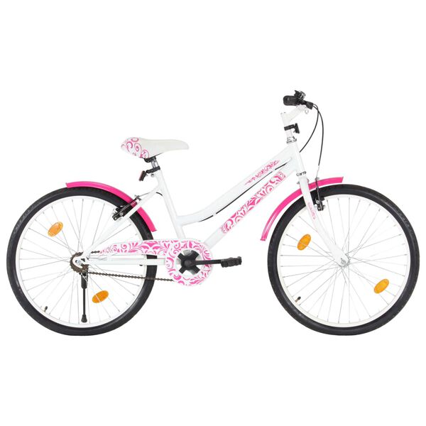 vidaXL Vélo pour enfants 24 pouces Rose et blanc