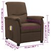 vidaXL Fauteuil électrique de massage Marron Tissu