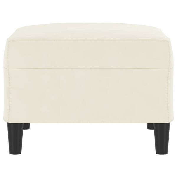 vidaXL Repose-pied Cr&egrave;me 70x55x41 cm Velours