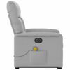 vidaXL Fauteuil inclinable de massage &eacute;lectrique gris nuage tissu