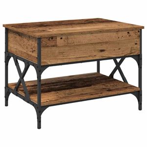 vidaXL Table basse Bois Ancien 70x50x50cm Bois d'ing&eacute;nierie