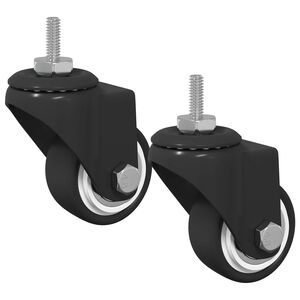vidaXL Roue pivotante 2 pcs Noir 40,4 x 40,4 x 19,7 mm Fer et nylon