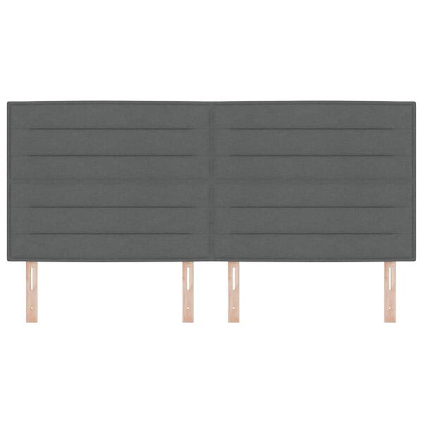 vidaXL T&ecirc;te de lit Gris fonc&eacute; 200 cm tissu
