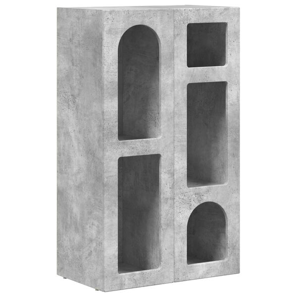 vidaXL Buffet Gris b&eacute;ton 59 x 35 x 100,5 cm Bois d'ing&eacute;nierie