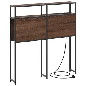 vidaXL T&ecirc;te de lit de rangement Ch&ecirc;ne marron Bois d'ing&eacute;nierie
