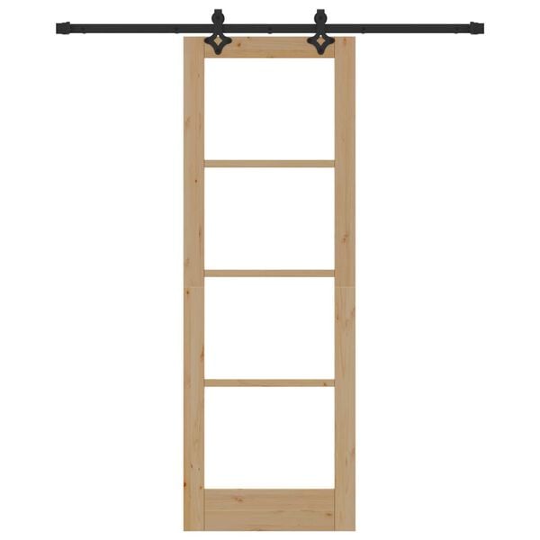 vidaXL Porte coulissante ORKDAL Naturel et Noir 73,5 x 211 cm