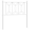 vidaXL T&ecirc;te de lit m&eacute;tal blanc 90 cm