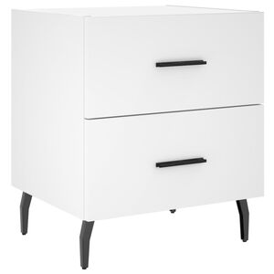 vidaXL Table de chevet blanc 40x35x47,5 cm bois d&rsquo;ing&eacute;nierie