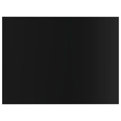 vidaXL Panneaux bibliothèque 8pcs Noir brillant 40x30x1,5cm Aggloméré