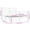vidaXL Cadre de lit sans matelas bois massif de pin 135x190 cm