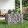 vidaXL Lit sur&eacute;lev&eacute; gabion Argent&eacute; 130 x 50 x 80 cm Acier galvanis&eacute;