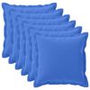 vidaXL Housse de coussin 6 pc HOUTEN Bleu royal 65 x 65 cm Polyester