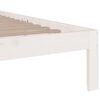 vidaXL Cadre de lit sans matelas blanc bois massif 140x200 cm