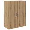 vidaXL Haut Armoire 2 pcs Ch&ecirc;ne artisanal Bois Agglom&eacute;r&eacute; et Verre