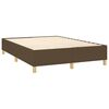 vidaXL Sommier &agrave; lattes de lit matelas et LED Marron fonc&eacute; 140x200 cm