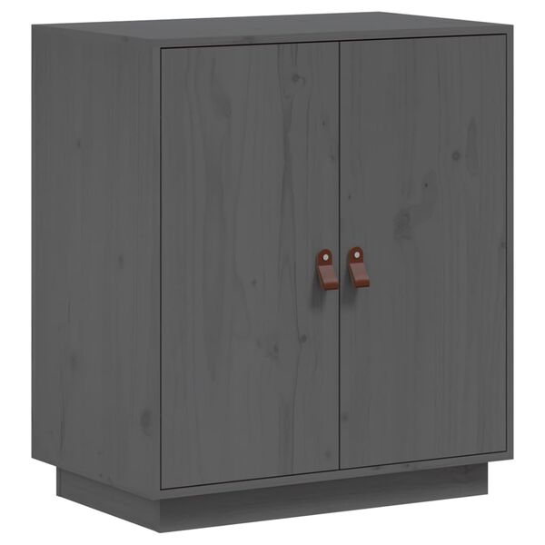 vidaXL Buffet Gris 65,5x40x75 cm Bois massif de pin