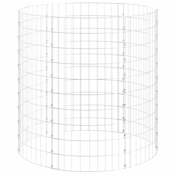 vidaXL Composteur de jardin Ø100x100 cm Acier galvanisé