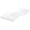 vidaXL Matelas en mousse blanc 90x210 cm 7 zones duret&eacute; 20 ILD