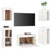 vidaXL Meubles TV 5 pcs Blanc Bois massif de pin