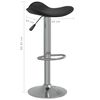 vidaXL Tabourets de bar lot de 2 noir acier chromé et cuir artificiel