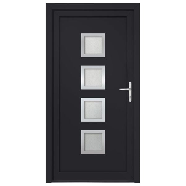 vidaXL Porte d'entr&eacute;e anthracite 108x200 cm PVC