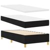vidaXL Lit &agrave; ressorts avec matelas Noir 100 x 200 cm tissu