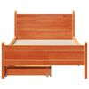 vidaXL Cadre de lit sans matelas cire marron 100x200cm bois pin massif