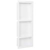 vidaXL Niche de douche avec 3 compartiments Blanc brillant 41x99x9 cm