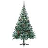 vidaXL Sapin de Noël artificiel avec 150 LED Vert 150 cm PVC et Acier