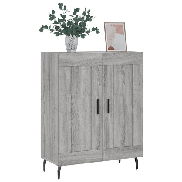 vidaXL Buffet sonoma gris 69,5x34x90 cm bois d'ing&eacute;nierie