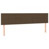 vidaXL T&ecirc;tes de lit Marron fonc&eacute; 180 x 5 x 78/88 cm Tissu