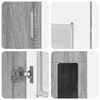 vidaXL Haut Armoire Gris Sonoma 60 x 35 x 182 cm Bois d'ing&eacute;nierie