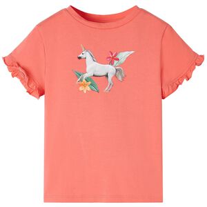 vidaXL T-shirt enfants &agrave; manches courtes corail 104