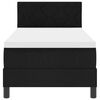 vidaXL Lit &agrave; ressorts avec matelas Noir 80 x 200 cm tissu