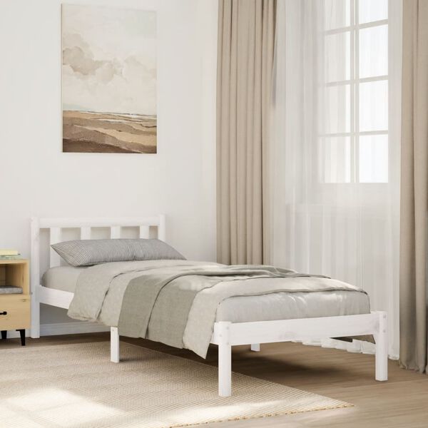 vidaXL Cadre de lit extra long sans matelas 100x210 cm bois massif pin