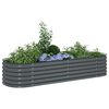 vidaXL Lit surélevé de jardin 240x80x44 cm Acier galvanisé Gris
