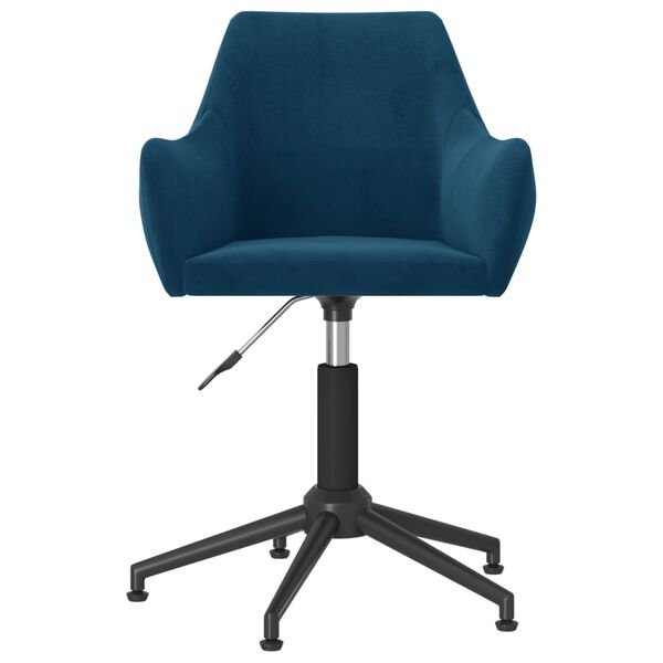 vidaXL Chaise pivotante de salle &agrave; manger Bleu Velours